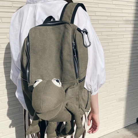 MICALLE MICALLE（ミカーレミカーレ）デニム生地bigカエルリュック BACKPACK