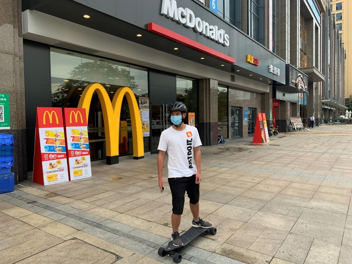 Ride Tynee Electric Skateboard To Coffee