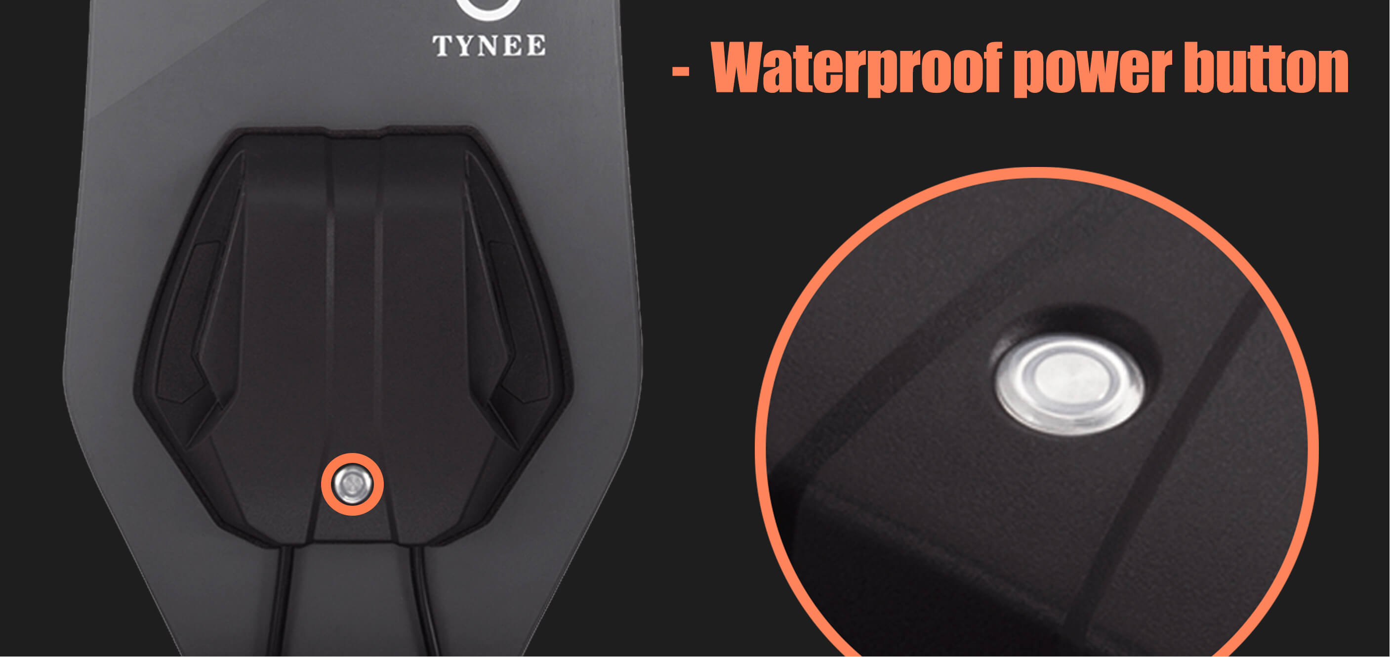 E Skateboard Waterproof Power Button