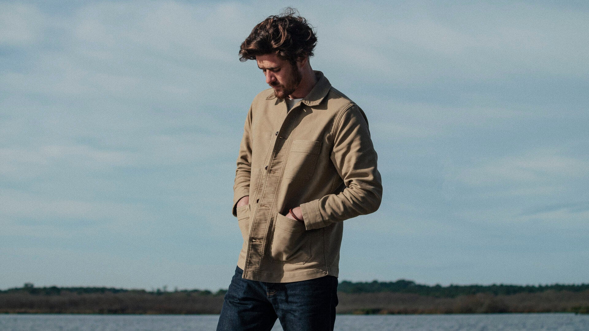 Sand moleskin work jacket – Champ de Manoeuvres