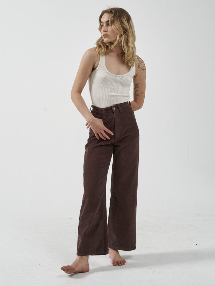 Brit Pinstripe Pant - Brown