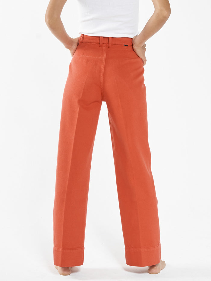 Ivy Mid Rise Pleated Pant - Parchment