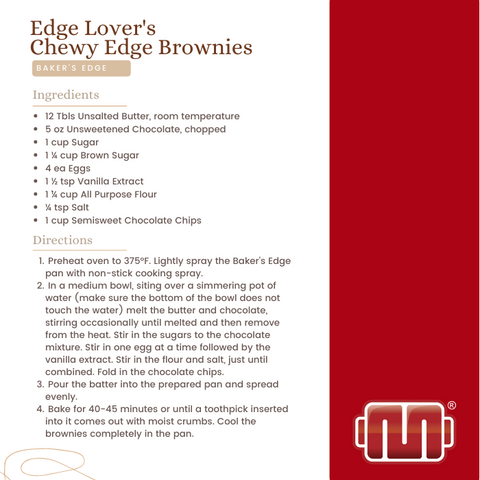 Baker's Edge Recipe for Edge Lover's Chewy Edge Brownies