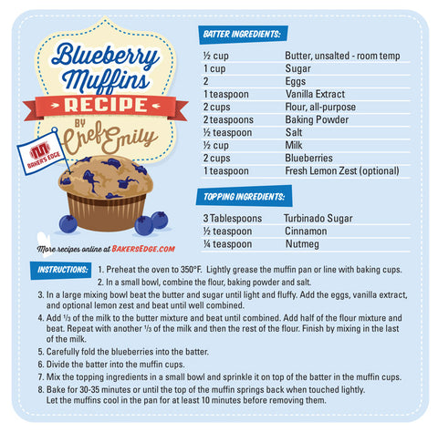 Recipe for Baker's Edge Blueberry Muffins