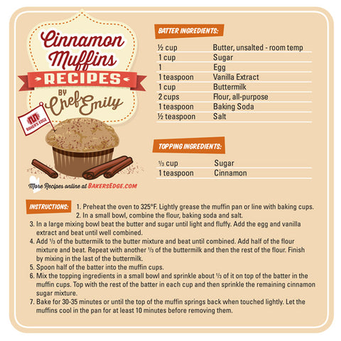 Baker's Edge Recipe for Cinnamon Muffins