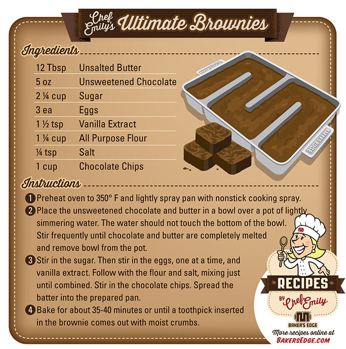 Baker's Edge recipe for Ultimate Brownies