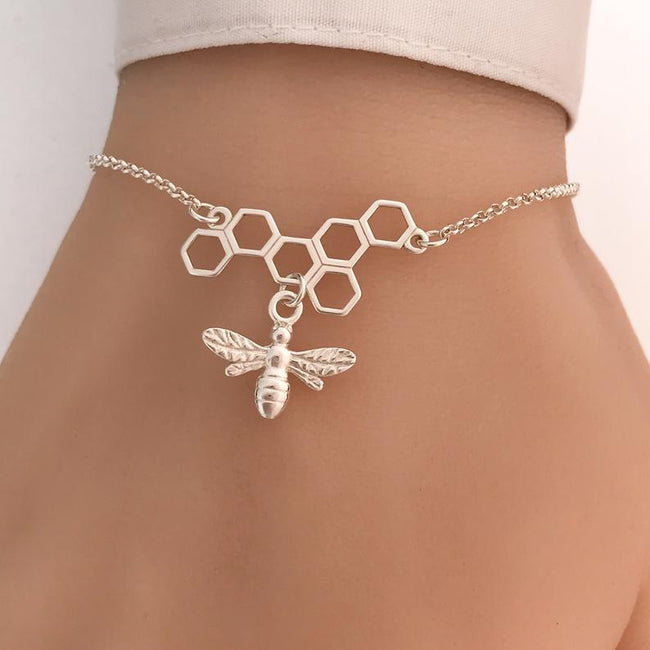 sterling silver bee bracelet