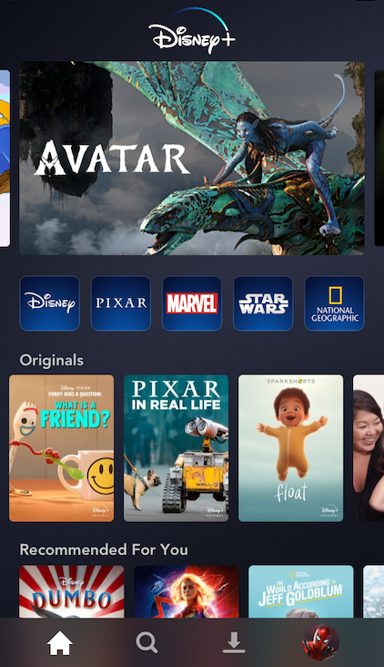 Disney+ on iPhone