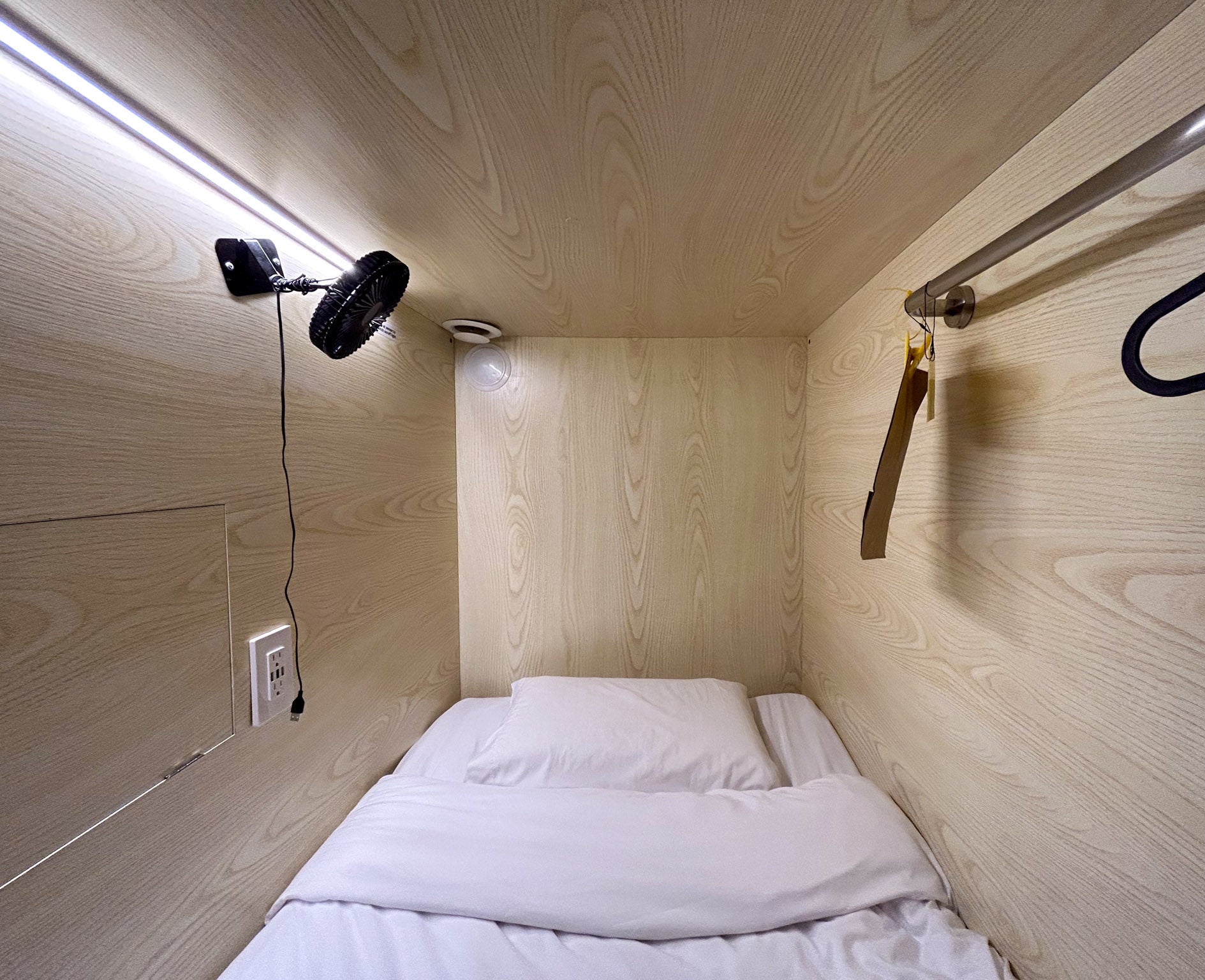 Inside the Pod Unit of Panda Pod Hotel