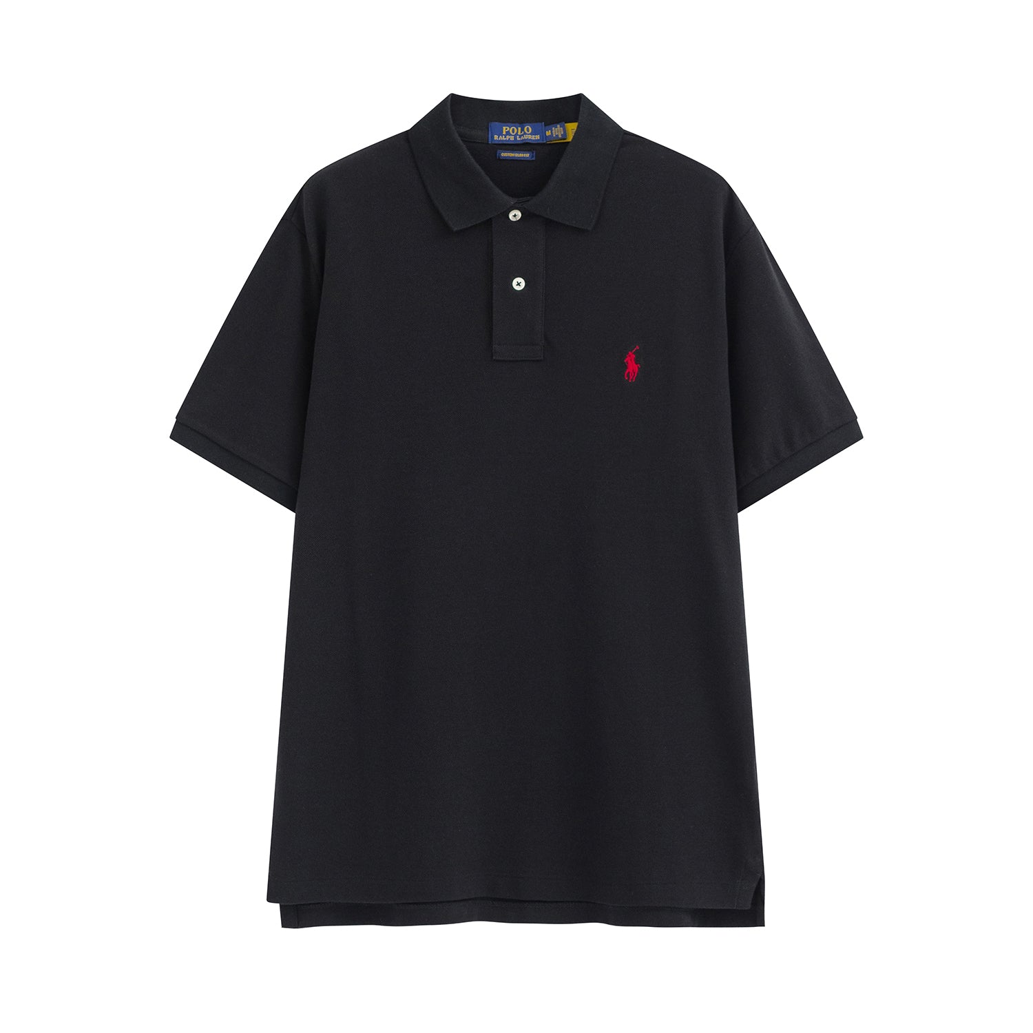 ralph lauren red and black polo shirt