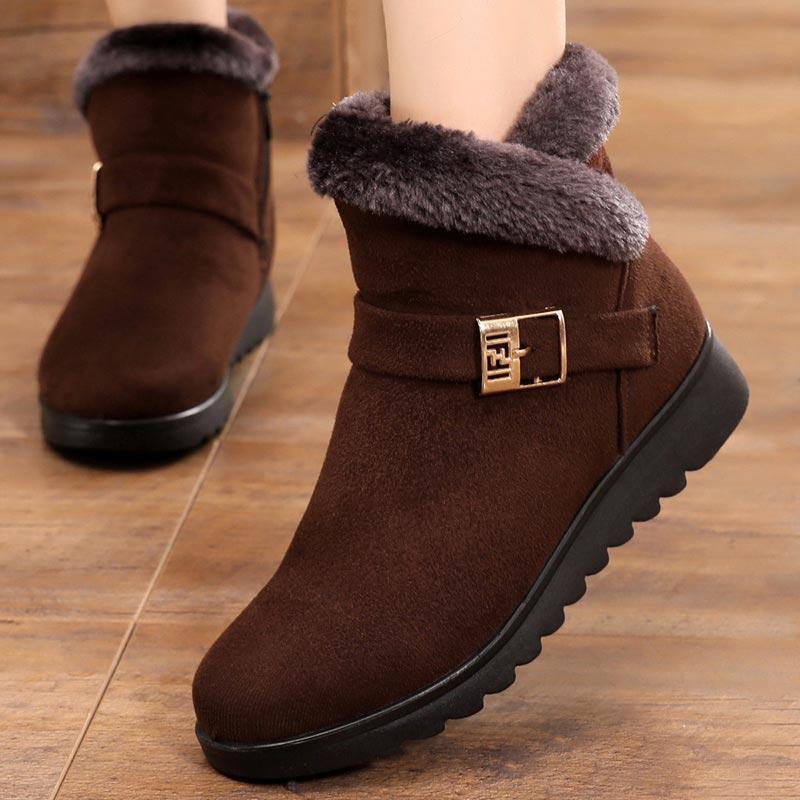 Mincino Ankle Adjusting Buckle Closure Winter Women Snow Boots
