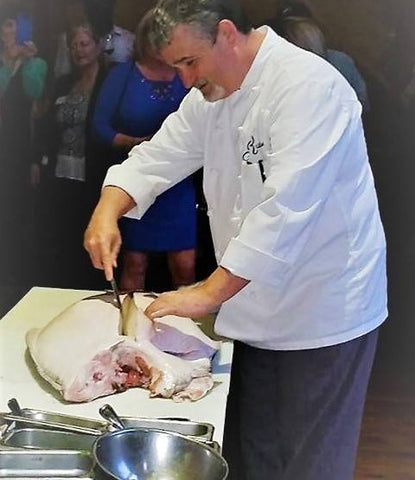 Filleting the halibut