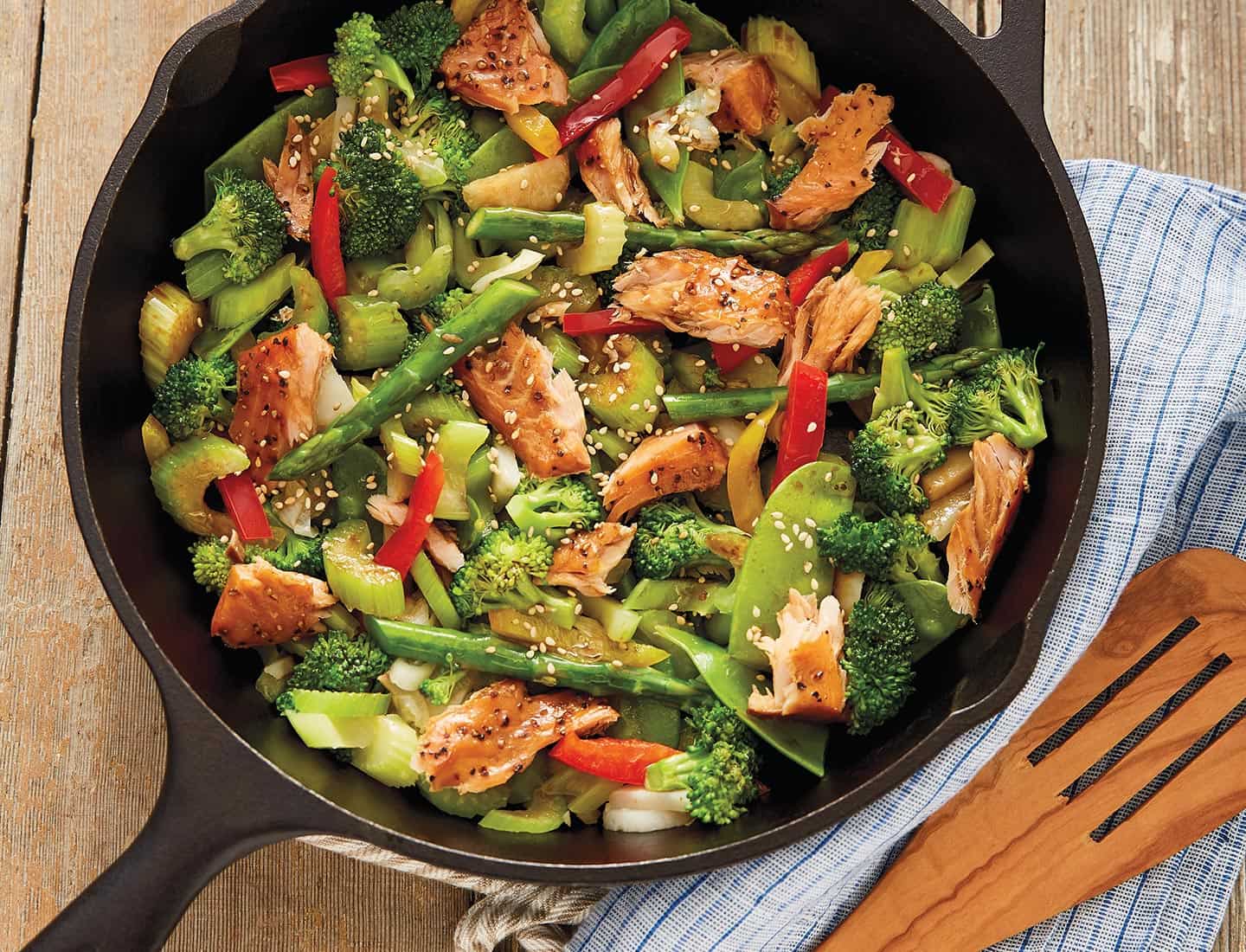 Colorful Salmon Stir-Fry