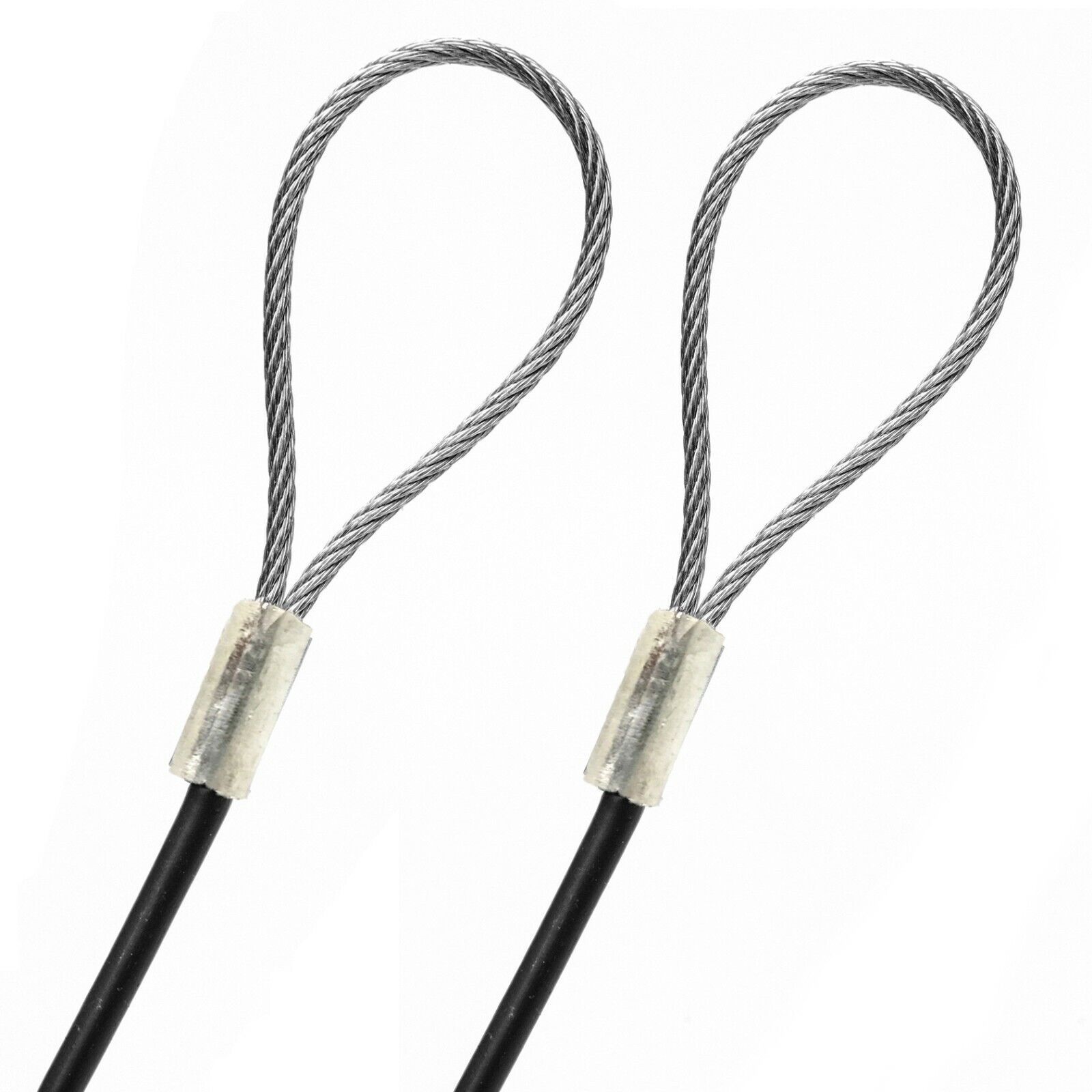 1-100ft Order To Size 1/8 Galvanized Steel Cable BLACK Vinyl Coated To 3/16 Made To Order In USA