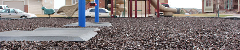 Rubber mulch used on a Playground