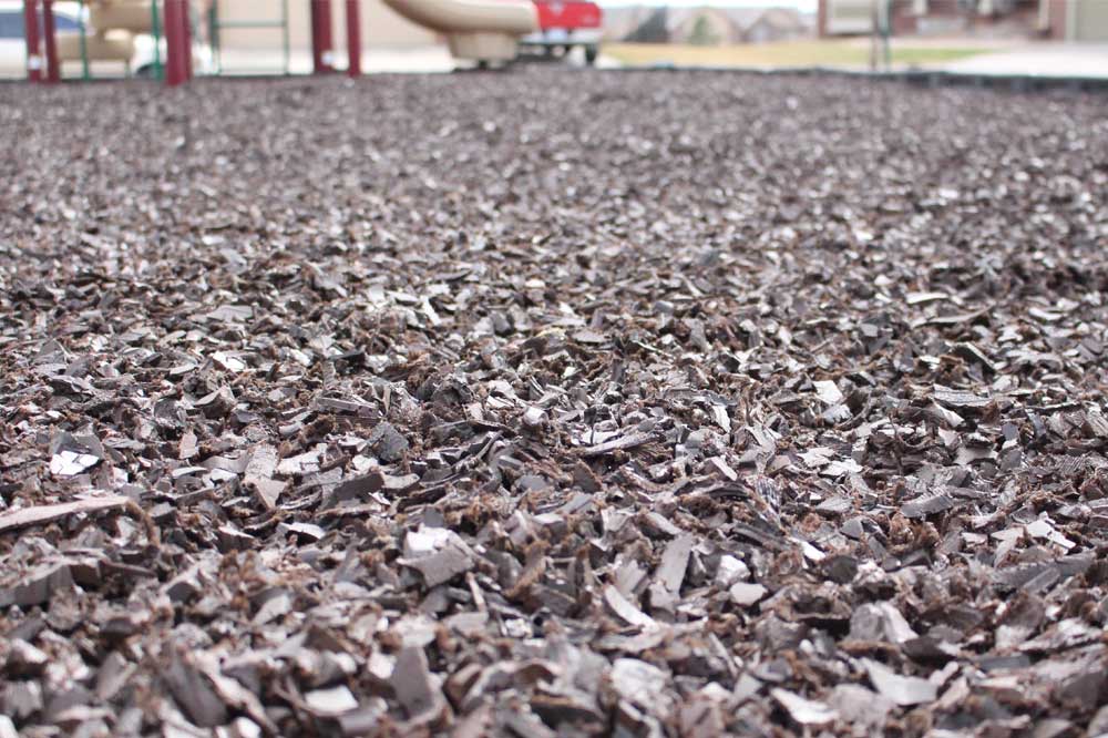 Bulk rubber mulch is great for residential and commercial applications.