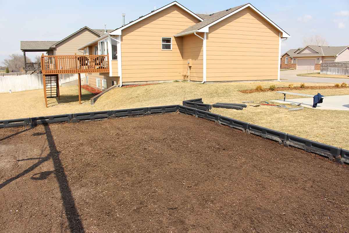 Borders installed around playground