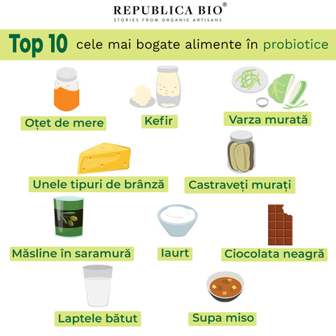 Top 10 cele mai bogate alimente în probiotice - Republica BIO