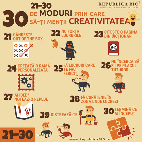 30 de moduri prin care să-ți menții creativitatea - Republica BIO