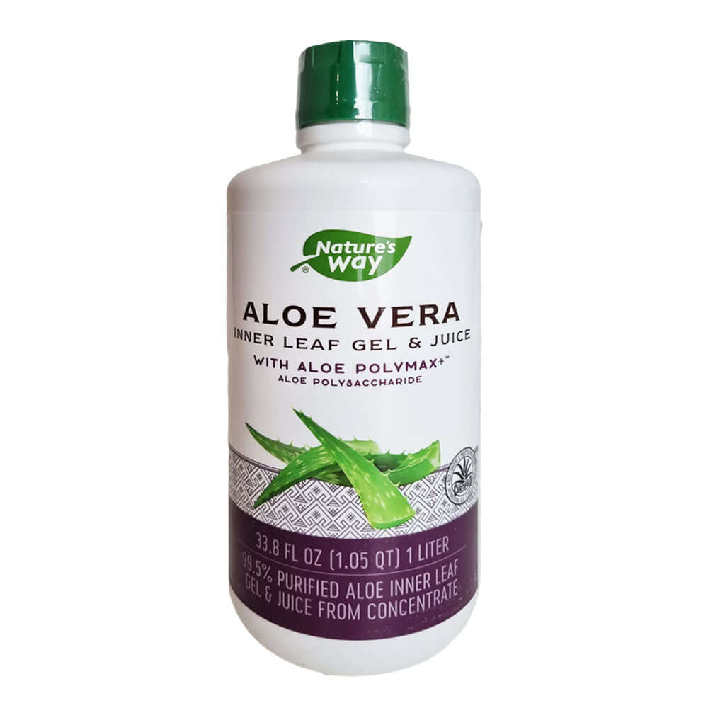 Aloe Vera Gel & Juice cu Aloe Polymax Nature\'s Way, 1000ml, natural, Secom