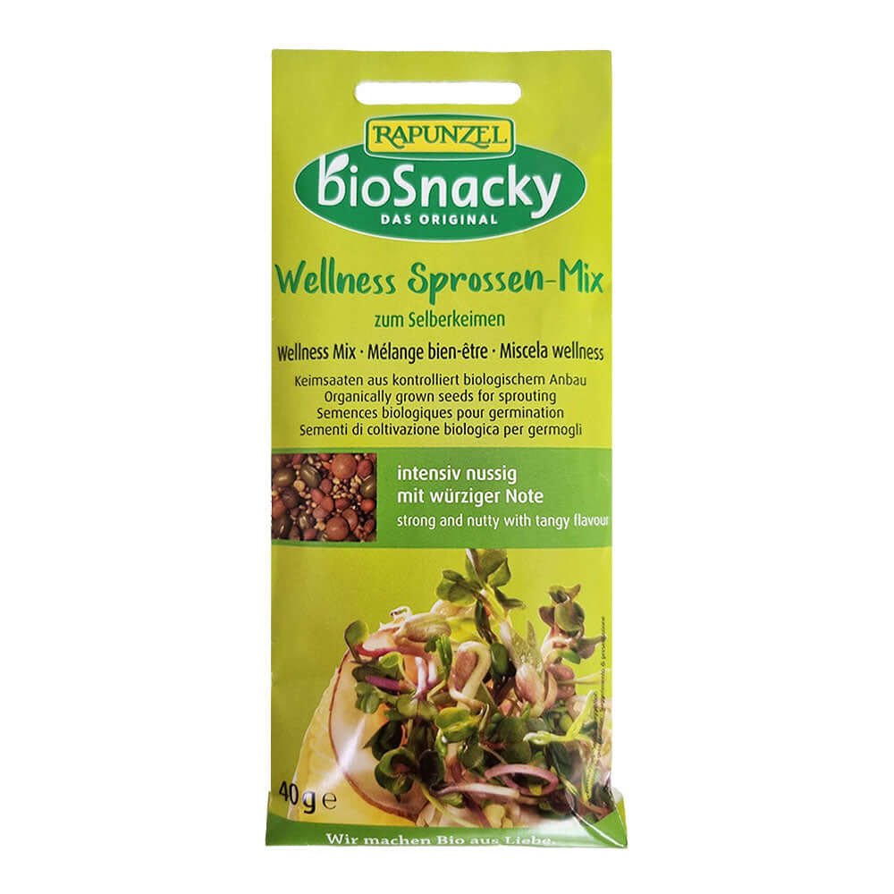 Amestec Wellness de seminte pentru germinat, Rapunzel BioSnacky, bio, 40 g, ecologic