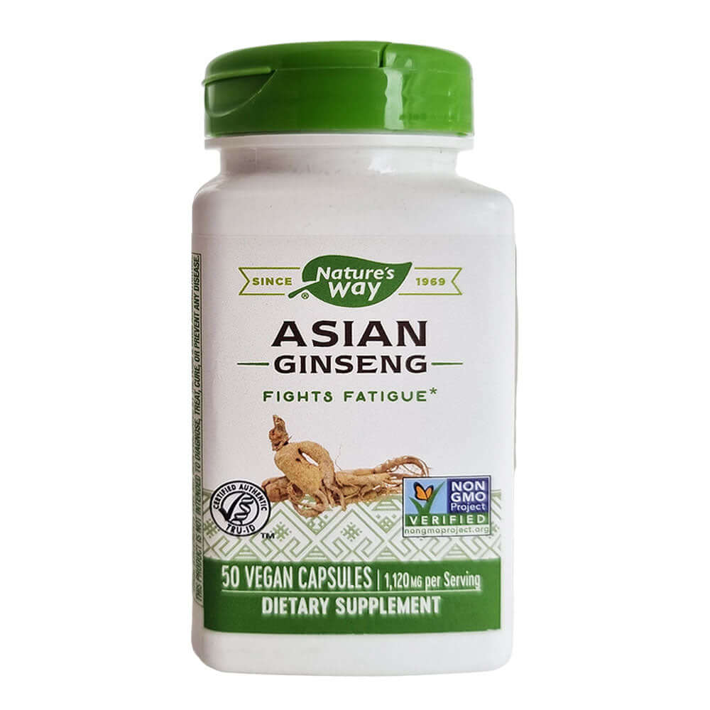 Asian Ginseng 560mg 50 capsule vegetale Nature\'s Way, natural, Secom
