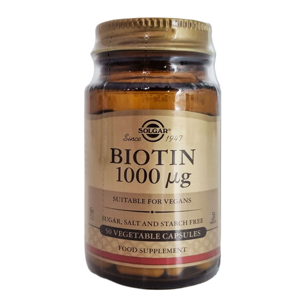 Biotin (Biotina/Vitamina B7) 300mcg 100 tablete, Solgar, natural