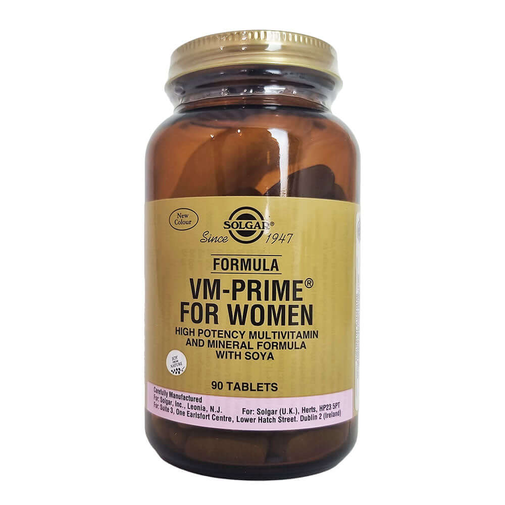 Formula VM Prime for women (Multivitamine si Minerale pentru femei) 90 tablete, Solgar, natural