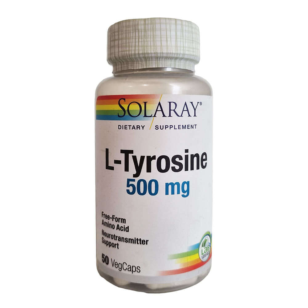 L-Tyrosine 500mg 50 capsule vegetale Solaray, natural, Secom