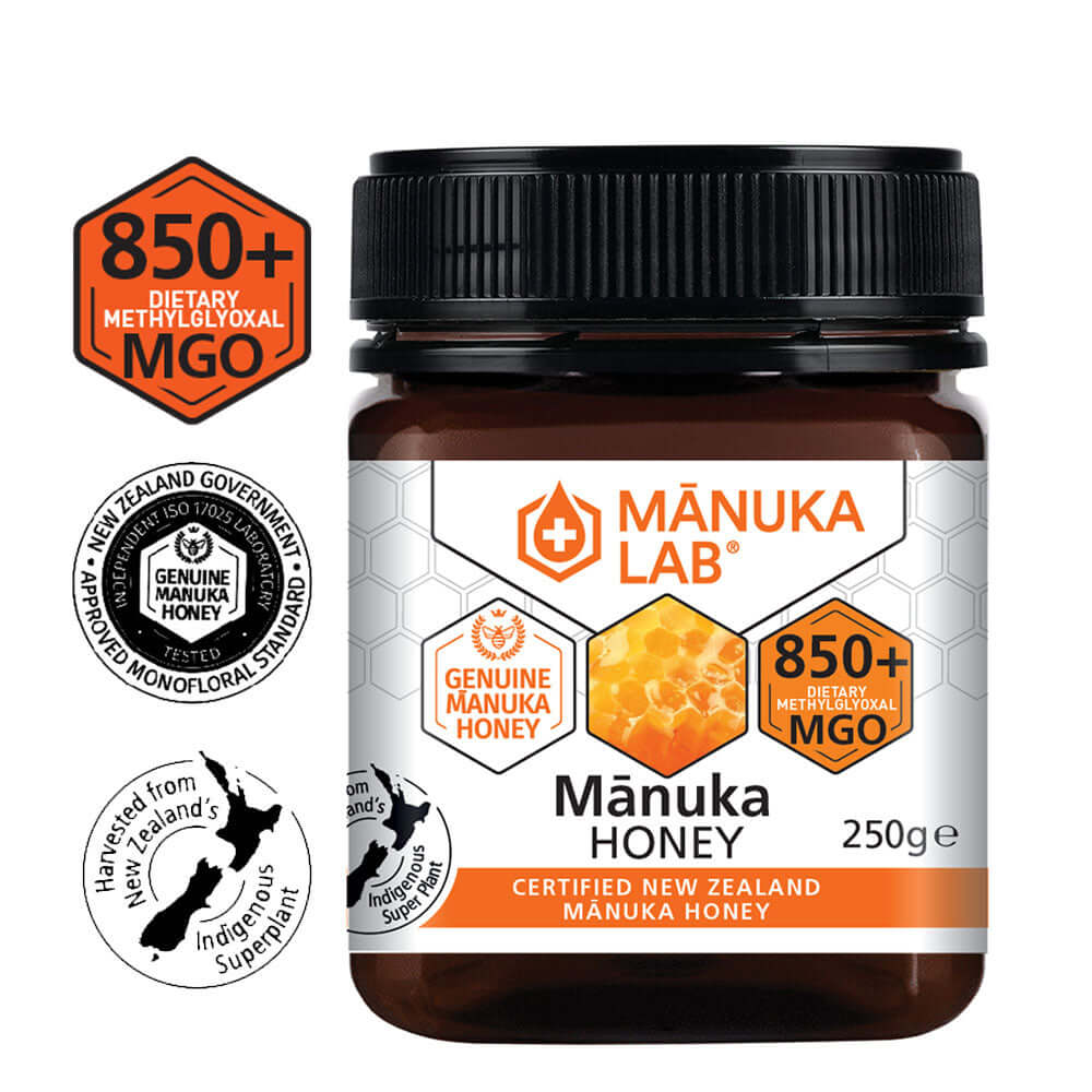 Miere de Manuka MANUKA LAB, MGO 850+ Noua Zeelanda, 250 g, naturala