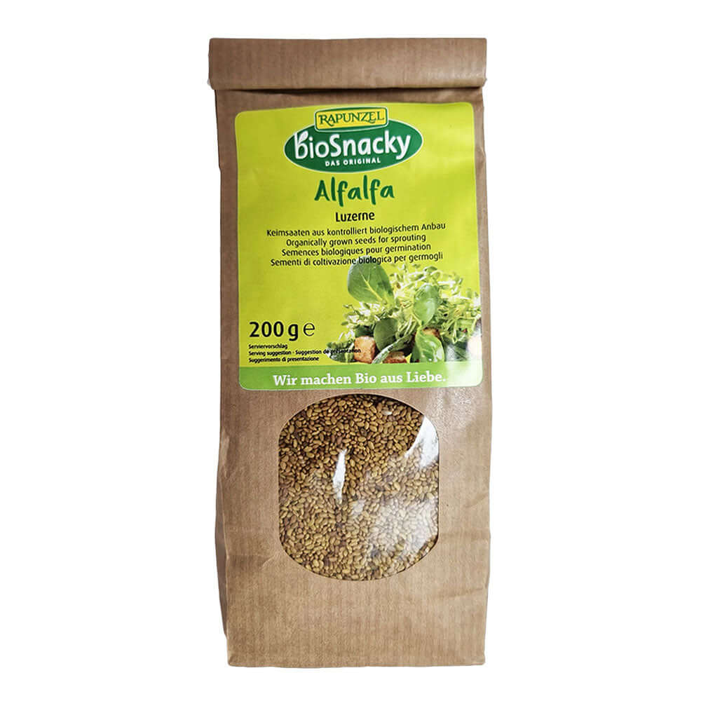 Seminte de lucerna pentru germinat, Rapunzel BioSnacky, bio, 200 g, ecologic