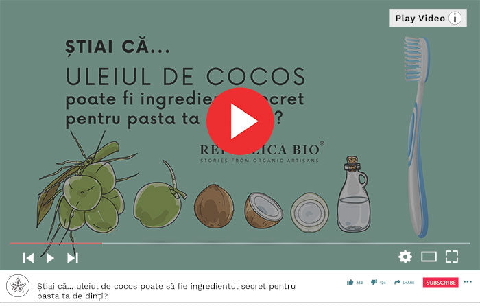 uleiul de cocos poate să fie ingredientul secret pentru pasta ta de dinți - Video Republica BIO