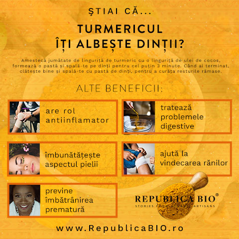 Turmericul îți albește dinții - Republica BIO