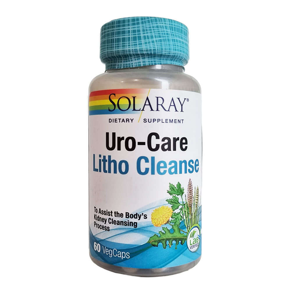 Uro-Care Litho Cleanse 60 capsule vegetale Solaray, natural, Secom