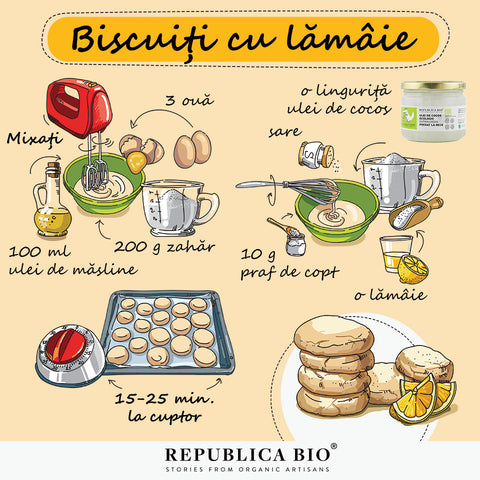 Biscuiţi cu lămâie - Republica BIO