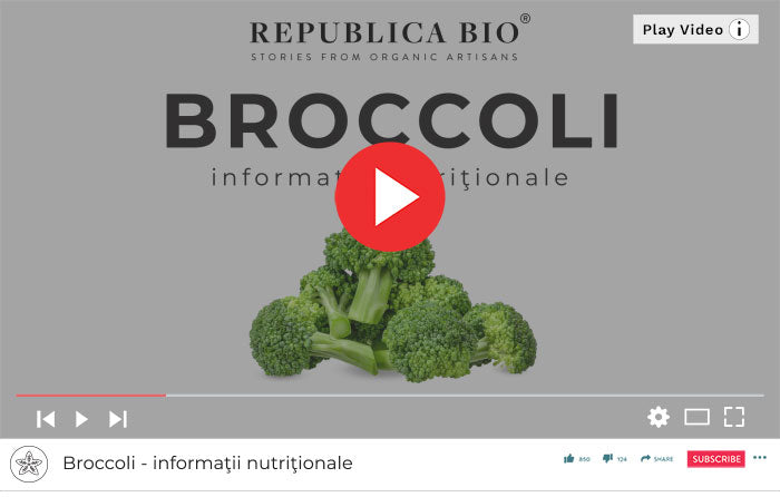 Broccoli - Informaţii nutriţionale - Republica BIO