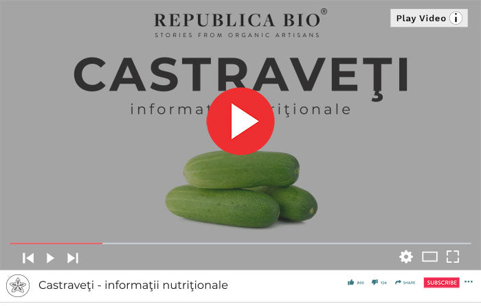 Castraveţi - Informaţii nutriţionale - Republica BIO