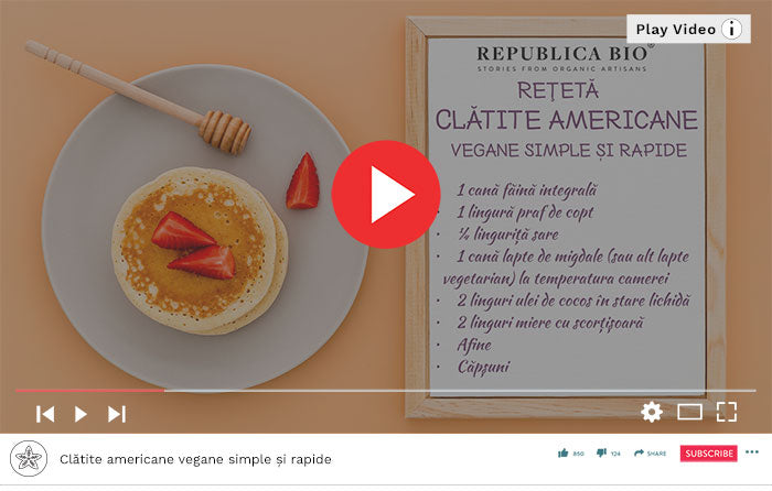 Clătite americane vegane simple și rapide