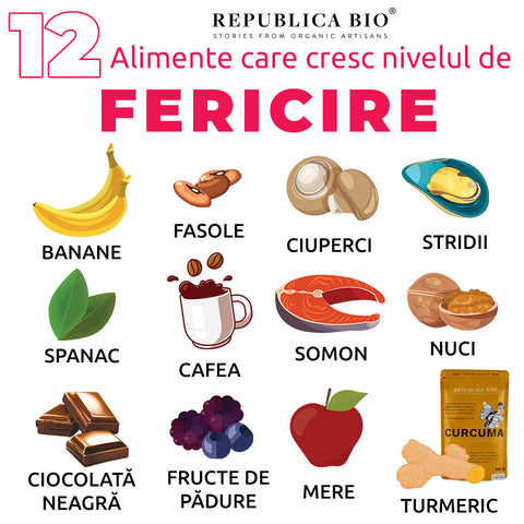 12 alimente care îţi cresc nivelul de fericire - Republica BIO