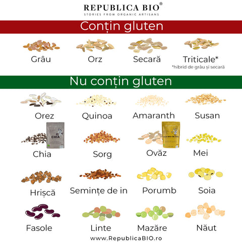 Cereale şi seminţe cu şi fără gluten- Republica BIO