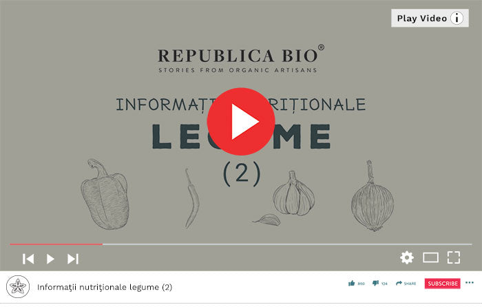 Informaţii nutriţionale legume - Video Republica BIO