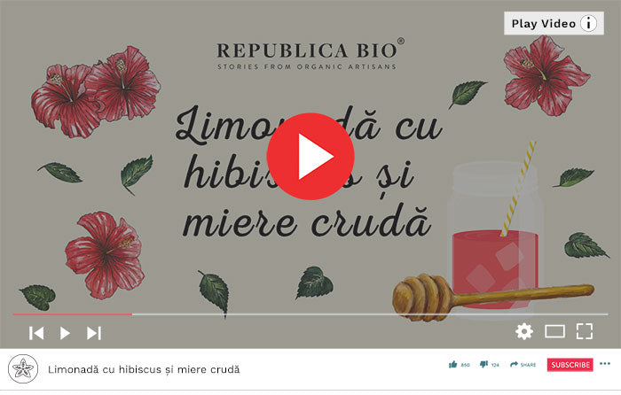 Limonadă cu hibiscus și miere crudă - Video Republica BIO