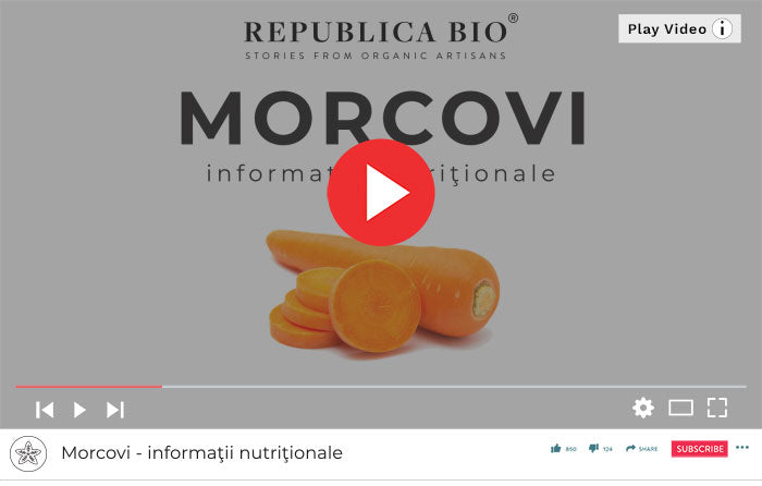 Morcovi - Informaţii nutriţionale - Republica BIO