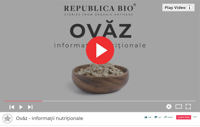 Ovăz - Informaţii nutriţionale - Republica BIO