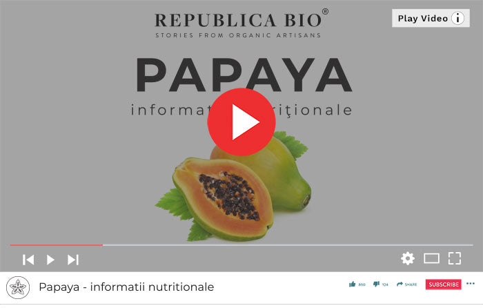 Papaya - Informaţii nutriţionale - Republica BIO