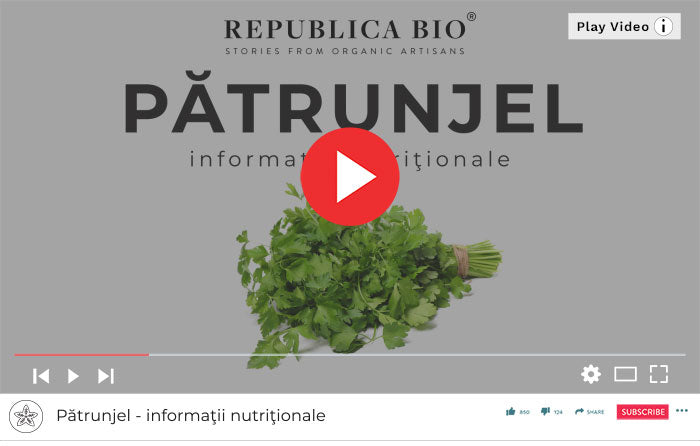 Pătrunjel - Informaţii nutriţionale - Republica BIO