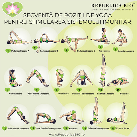 Secvență de poziții de yoga pentru stimularea sistemului imunitar - Republica BIO