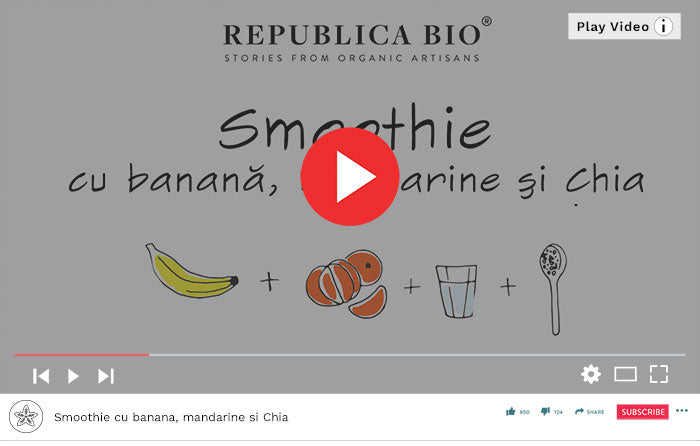 Smoothie cu banană, mandarine şi Chia