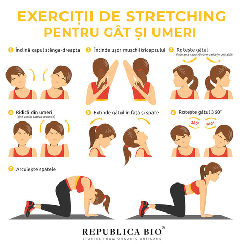 7 exerciții de stretching pentru gât și umeri - Republica BIO