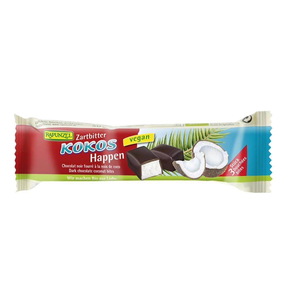 Baton de cocos cu glazura amaruie Rapunzel, 50 g, bio